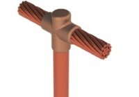 Connect earth rod to bare copper wire
