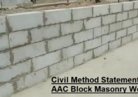 Civil Method Statement for AAC Block Masonry Works