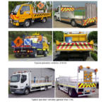 Typical operation vehicles for temporary traffic management