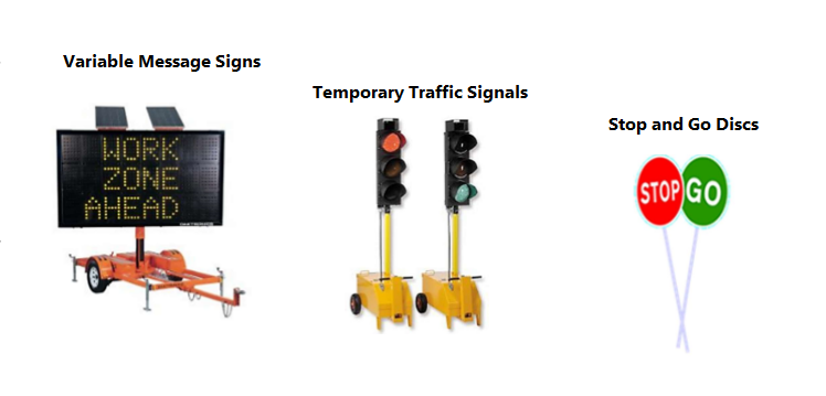 temporary traffic signals and variable messages