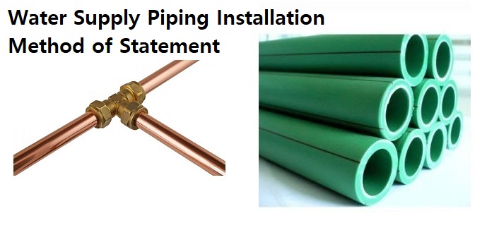 Water Supply Piping Installation Method of Statement
